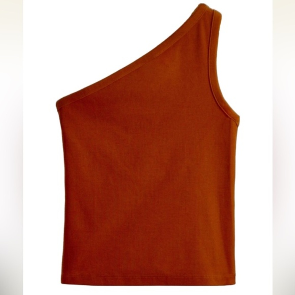 & Other Stories One-Shoulder Rust Top
